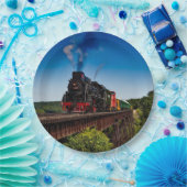  stoomtrein papieren bordje (Feest)