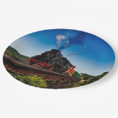  stoomtrein papieren bordje (Gekanteld)