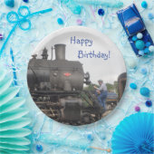  stoomtrein papieren bordje (Feest)