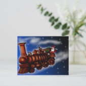 Stoomtrein Santa, briefkaart (Staand voorkant)