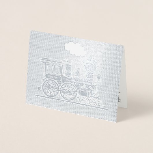 Stoomtrein spoorstaaf lijn art kaart (Voorkant)