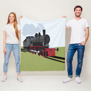 Stoomtrein Spoorweg Fleece Deken
