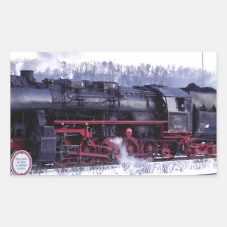 stoomtrein spoorweg locomotief station motor rechthoekige sticker