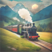 stoomtrein sticker (Voorkant)