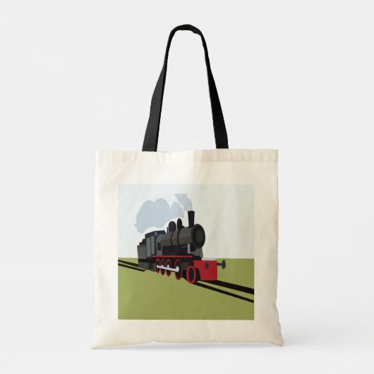 stoomtrein tote bag (Achterkant)