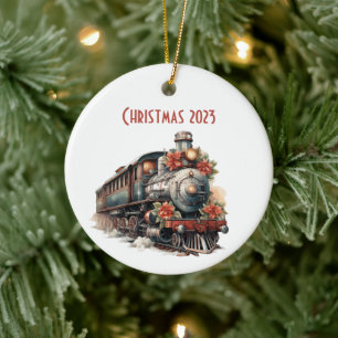 stoomtrein Traditional Christmas Keramisch Ornament