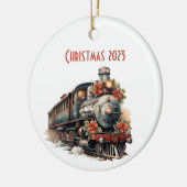 stoomtrein Traditional Christmas Keramisch Ornament (Links)
