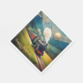  Stoomtrein Verjaardag Servet (Hoek)