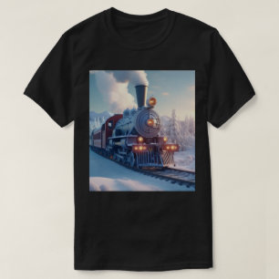 Stoomtrein Winterlandschap Sneeuwberg T-shirt