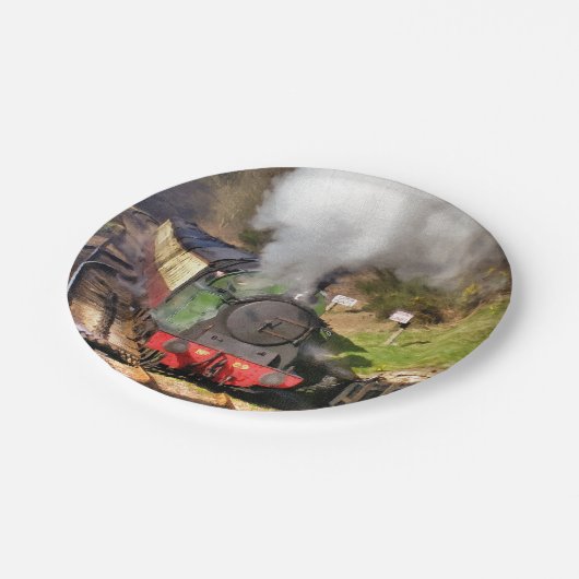 STOOMTREINEN PAPIEREN BORDJE (Gekanteld)