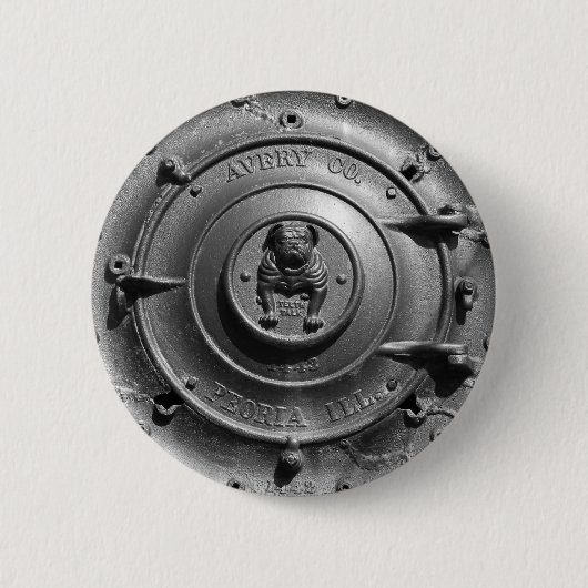  stoomtrekker vooraan. ronde button 5,7 cm (Voorkant)