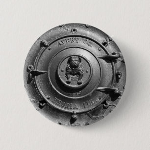  stoomtrekker vooraan. ronde button 5,7 cm