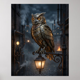 Stoomuil-Lantaarn Poster