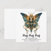 Stoomwerveling Keizersmantel Vlinder Steampunk Bru Aankondiging (Voorkant / Achterkant)