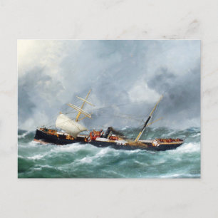 Stoomzeilschip Finsbury 1881 Briefkaart