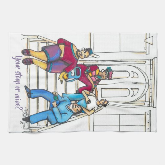 Stoop Stories Serviette de cuisine (Horizontal)