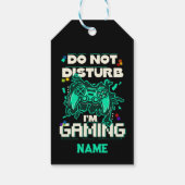 Stoor niet dat ik aan het gamen ben, nerd cadeaulabel (Achterkant)
