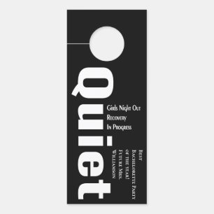 Stoor niet de stille bachelorette Party Black