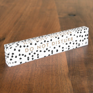 Stoor Sign White Polka-puntjes Business niet Naambordje