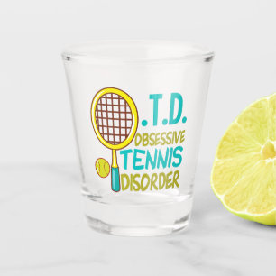 Stoornis met obsessieve tennis shot glas