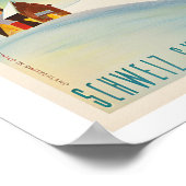 Stoos Zwitserland Vintage Skiposter Poster (Hoek)