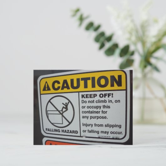 Stootteken niet klimmen briefkaart (Staand voorkant)