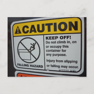 Stootteken niet klimmen briefkaart