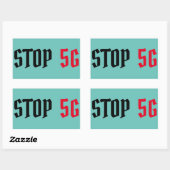 Stop 5G Rechthoekige Sticker (Vel)