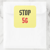 Stop 5G Vierkante Sticker (Tas)