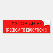 STOP AB 84 BUMPERSTICKER (Voorkant)