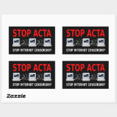 STOP ACTA Internet Censuur Sticker (Vel)