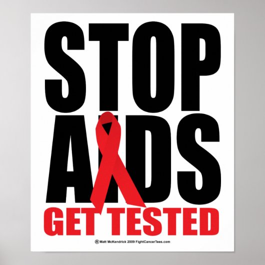 Stop AIDS: getest Poster (Voorkant)