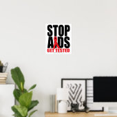 Stop AIDS: getest Poster (Thuiskantoor)