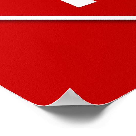 Stop AIDS Red Poster Print (Coin)