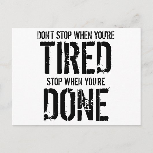 Stop als je klaar bent briefkaart (Voorkant)