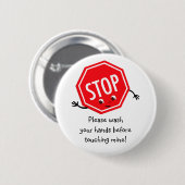 Stop alsjeblieft Button wassen (Voorkant /achterkant)