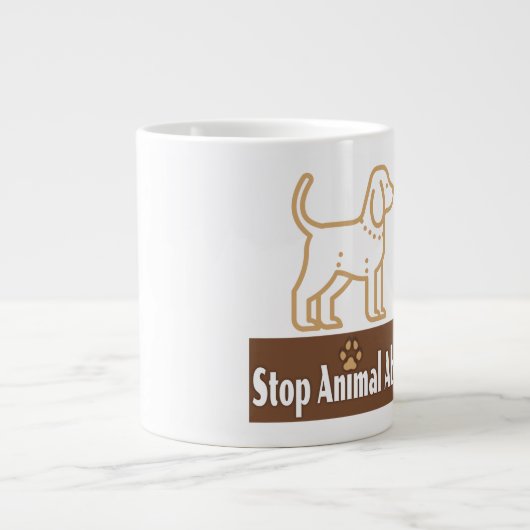 Stop Animal Abuse - Jumbo Mug (Devant)