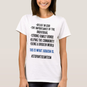 Stop Antisemitisme Wat het Jodendom Echt Is Vrouwe T-shirt