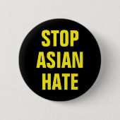 Stop Asian Hate AAPI Ronde Button 5,7 Cm (Voorkant)