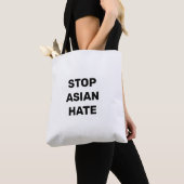 Stop Asian Hate, noir blanc Sac fourre-tout (De près)