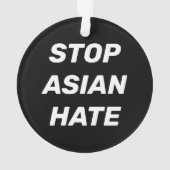 Stop Asian Hate noir et blanc typographie moderne (dos)
