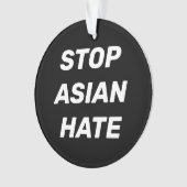 Stop Asian Hate noir et blanc typographie moderne (devant)