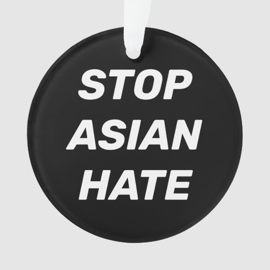 Stop Asian Hate noir et blanc typographie moderne (devant)