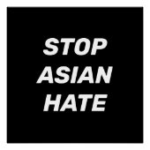 Stop Asian Hate, Poster noir blanc (Devant)