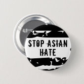 Stop Aziatische Hate Button (Voorkant /achterkant)