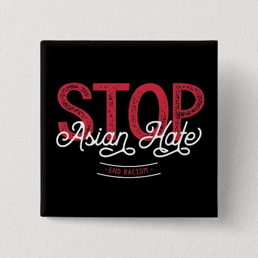 Stop Aziatische Hate Button (Voorkant)
