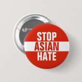 Stop Aziatische Hate Button (Voorkant /achterkant)
