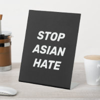 Stop Aziatische Hate, zwart wit