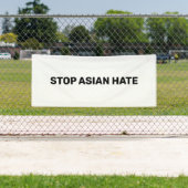 Stop Aziatische Hate, zwarte witte banner (Insitu)