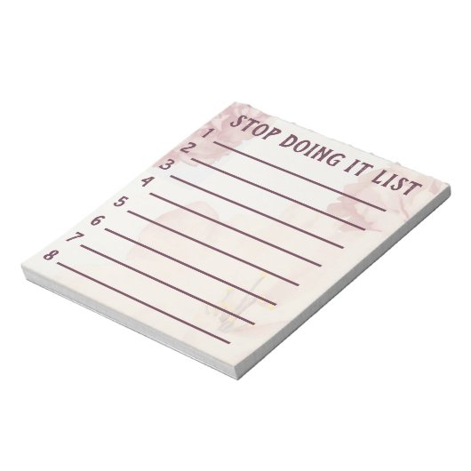 Stop Bad Habits Stop Doing it List Notitieblok (Gedraaid)